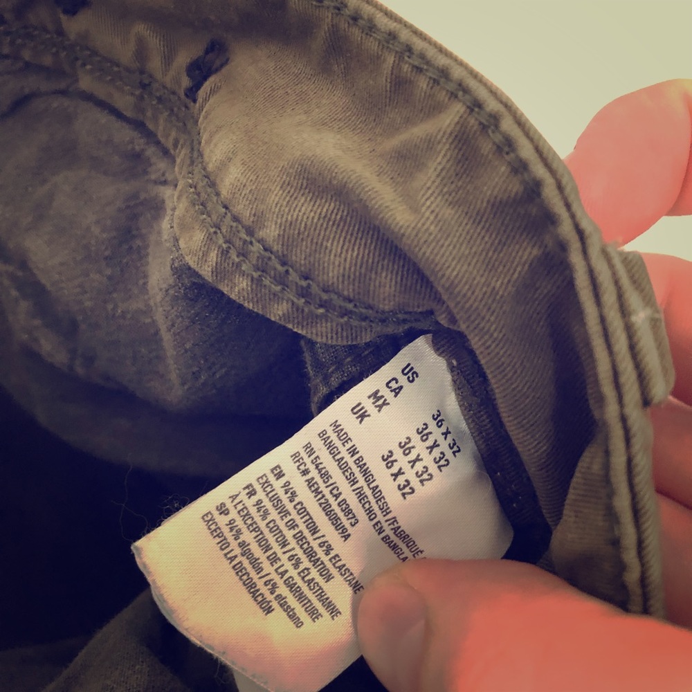 American Eagle Skinny Chinos Olive